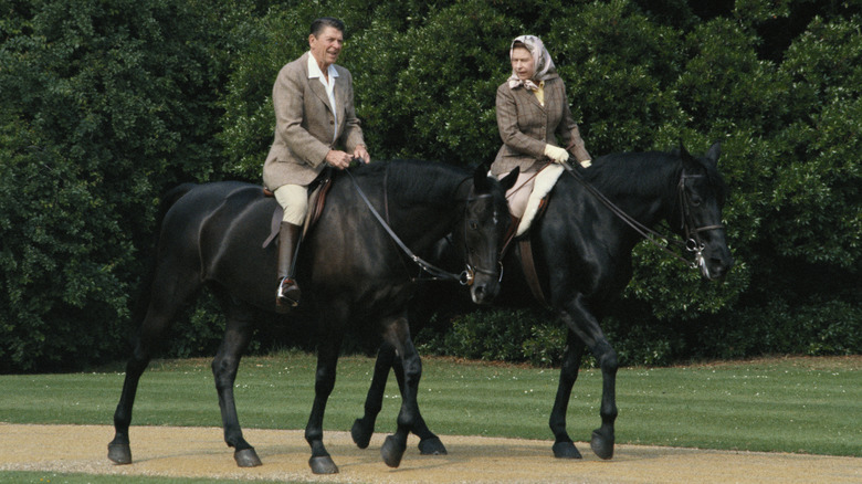 President Reagan and Queen Elizabeth