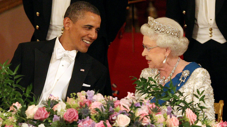 Obama and Queen Elizabeth II