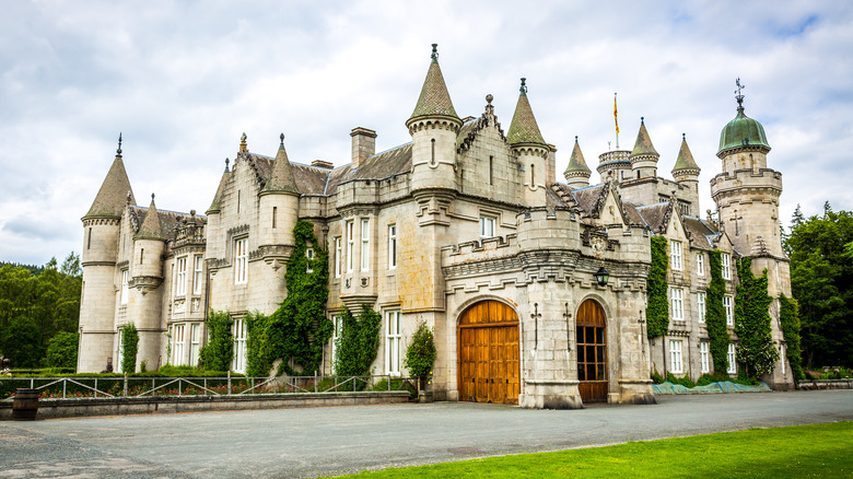 Queen Elizabeth's Balmoral Castle cloudy sky