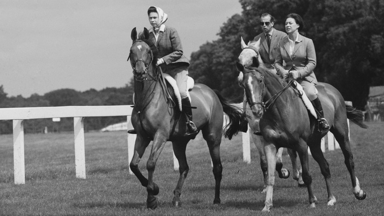 elizabeth and margarte riding horses