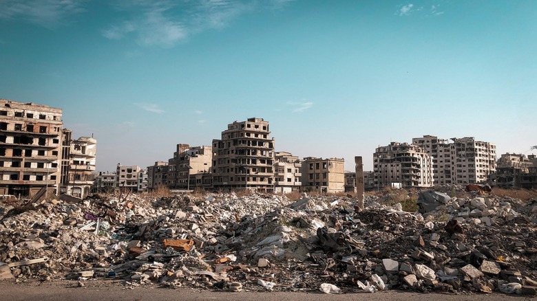 Destroyed city in Syria