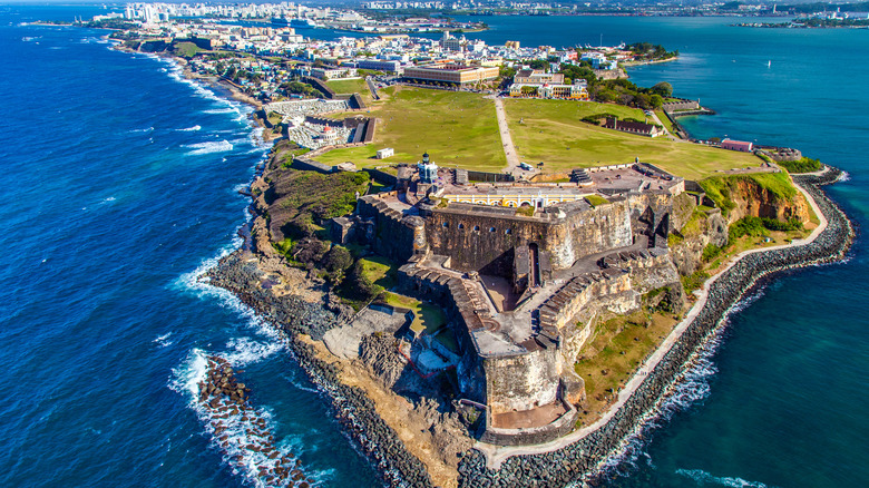 A view of a fort on Puerto Rico