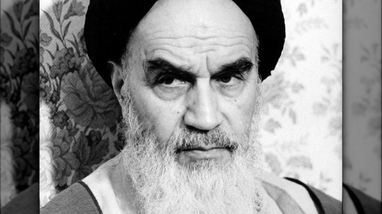 Ayatollah Khomeini looking away