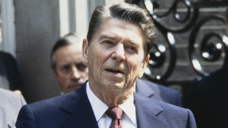 Ronald Reagan speaking in public