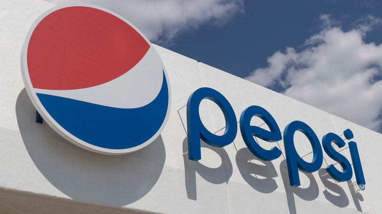 Pepsi logo on large sign