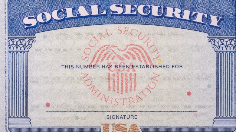 blank social security card