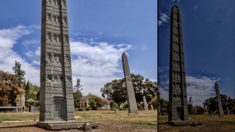 stelae of Axum inspiration for isengard