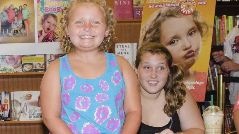 Chickadee and Honey Boo Boo at bookstore