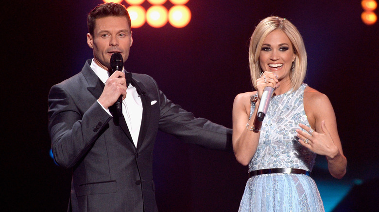 Ryan Seacrest and Carrie Underwood hosting American Idol