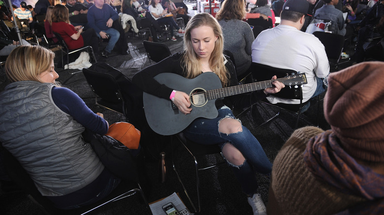 People waiting to audition for America's Got Talent in Queens, New York