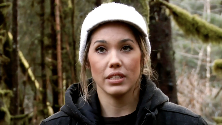 Karryna Kaufman talking to camera on Alaskan Bush People