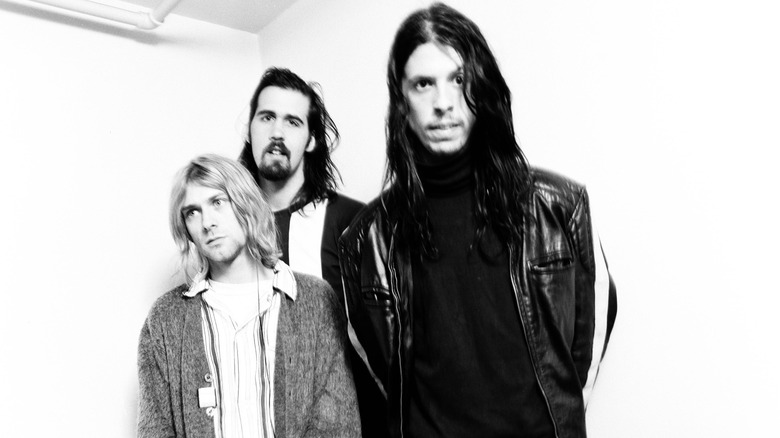 Nirvana posing for band photo
