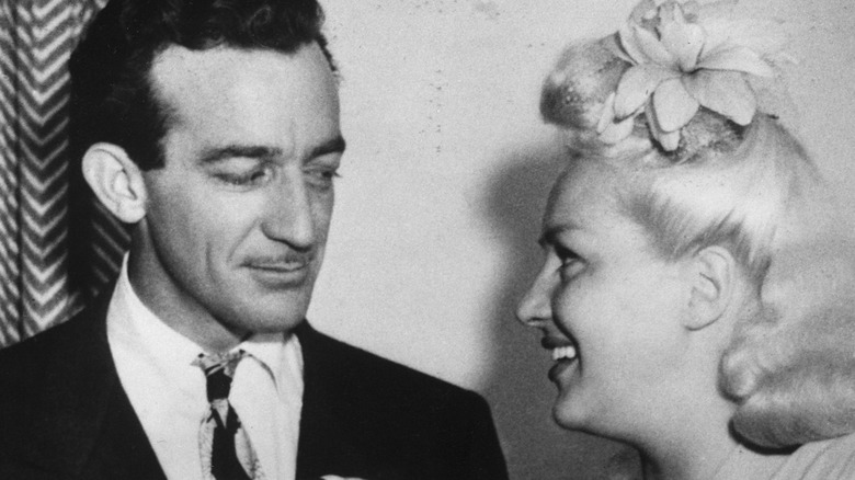 Betty Grable and Harry James at their wedding