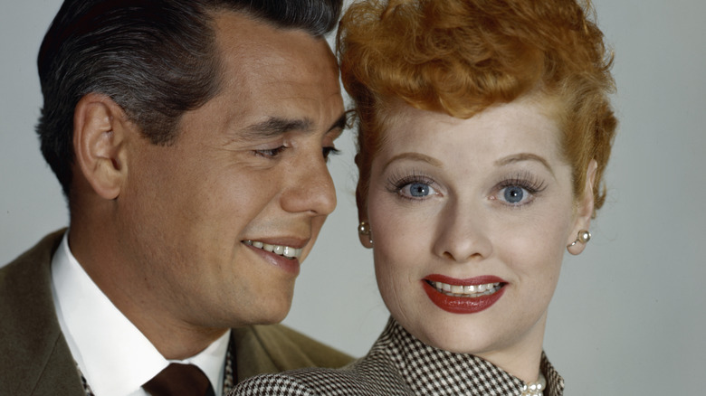 Lucille Ball and Desi Arnaz romantic