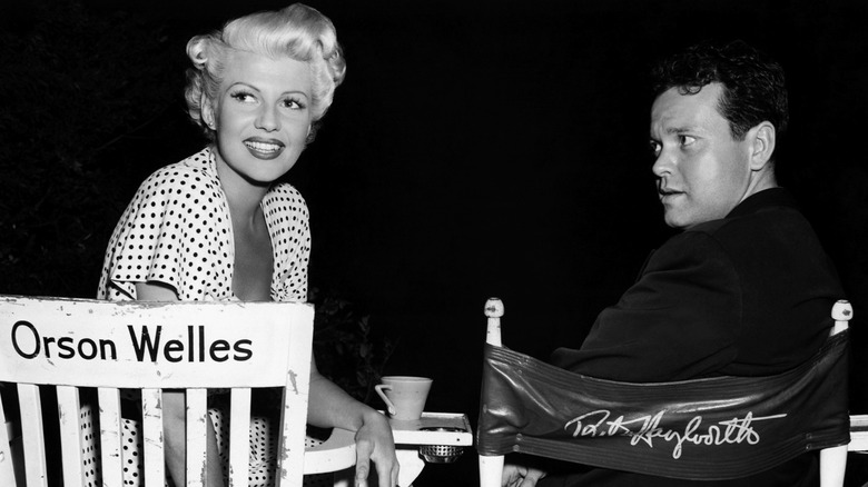  Orson Welles and Rita Hayworth directors chairs