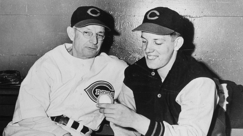 Bill McKechnie and Joe Nuxhall talking