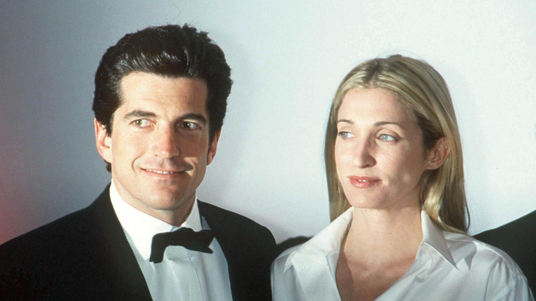 John F. Kennedy Jr. and Carolyn Bessette Kennedy at an event