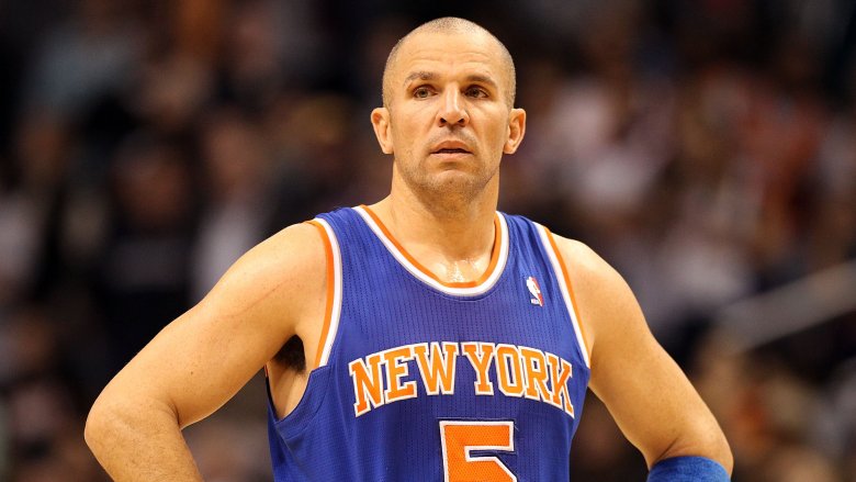 Jason Kidd basketball jersey on court