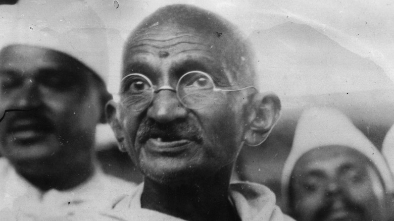 gandhi wearing glasses