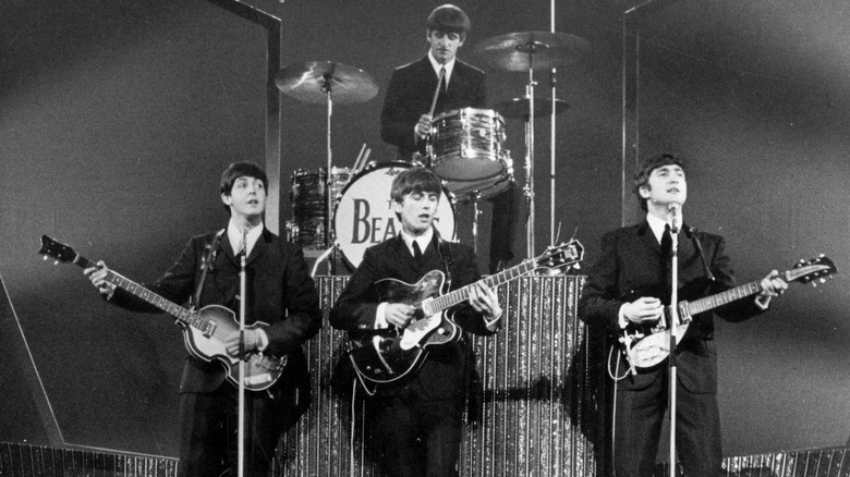 The Beatles performing