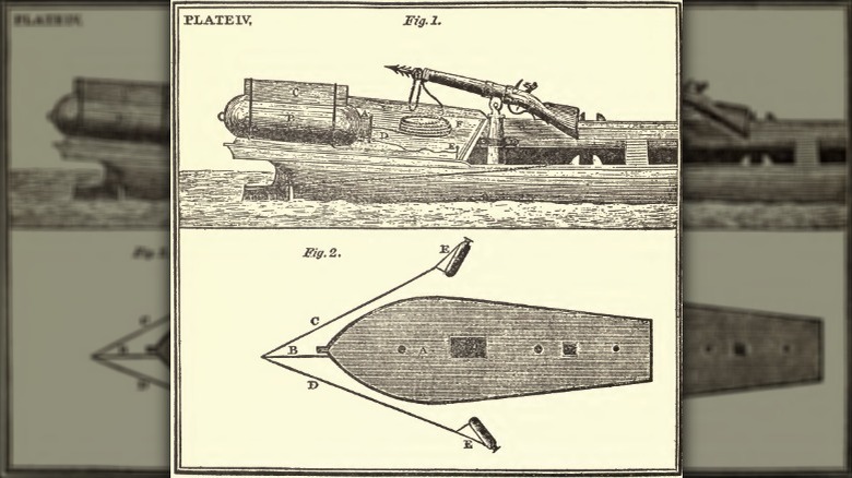 The modified Fulton's torpedoes as they were deployed against the Dorothea