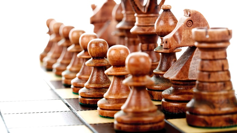 chess pieces on a board