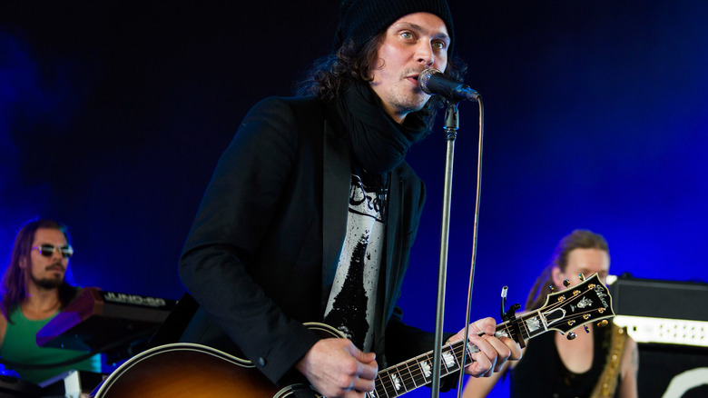 Ville Valo singing live on stage