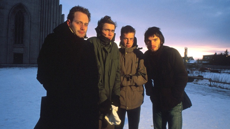 Sigur Rós posing for a publicity photo