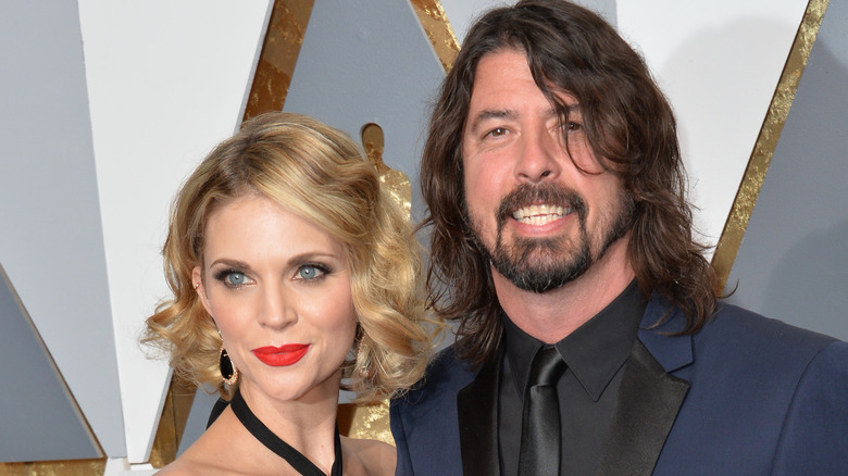 dave grohl jordyn bloom smiling red carpet formal