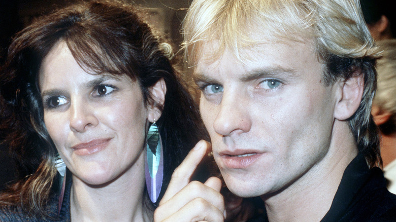 sting and frances tomelty smiling pouting