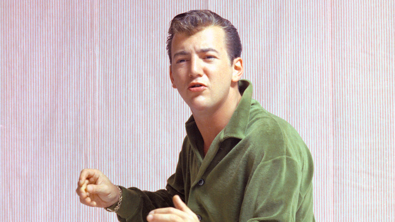 Bobby Darin singing in a photoshoot