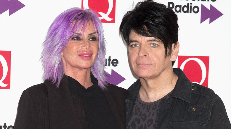 Gary Numan and Gemma Webb purple hair at event