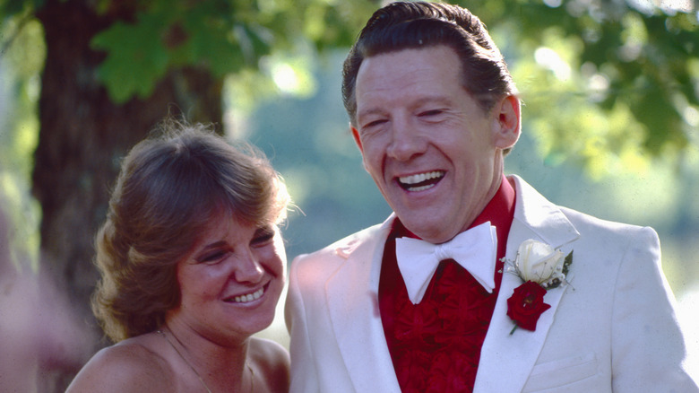 Jerry Lee Lewis and Shawn Stephens on their wedding day