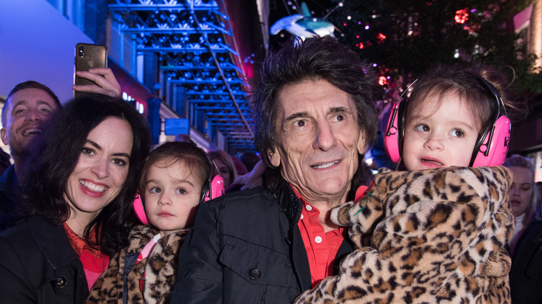 Ronnie Wood with his family