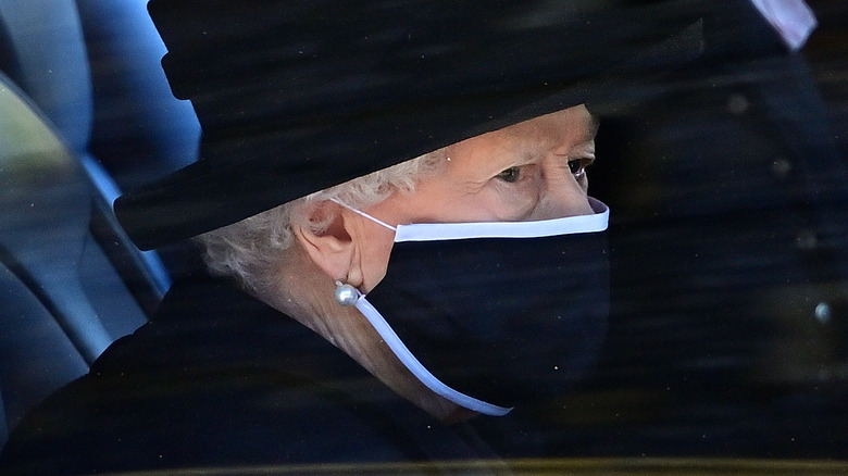 queen at prince philip's funeral