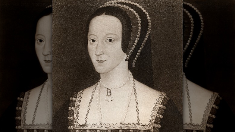 Portrait of Anne Boleyn wearing pearls