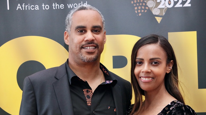 Joel Makonnen and Ariana Austin on an event red carpet