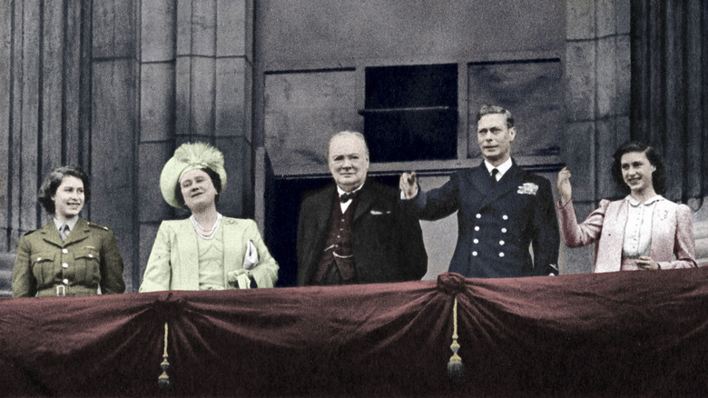 The royal family and Winston Churchill