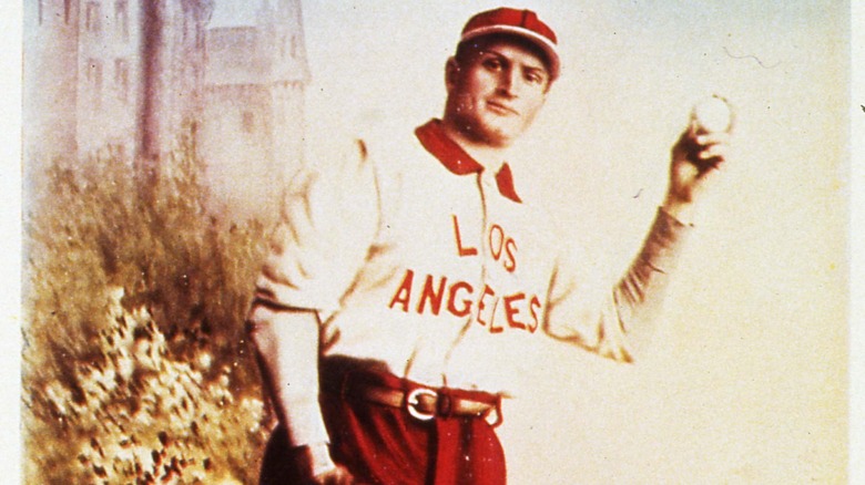 Rube Waddell holding ball