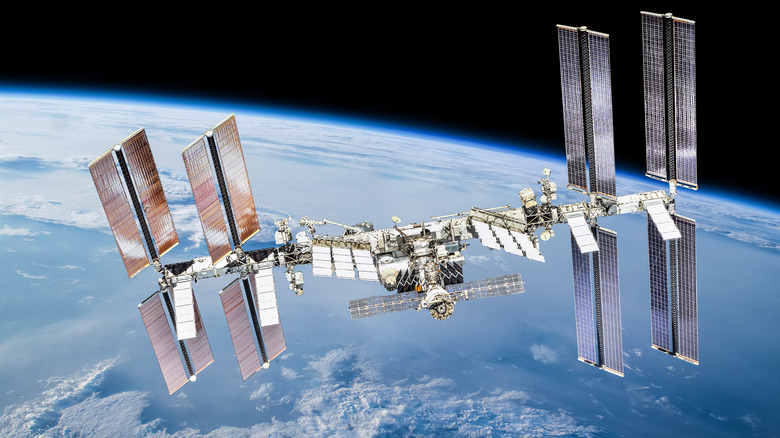 International Space Station with Earth