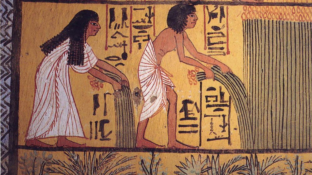 hieroglyph of Egyptian Farmers working