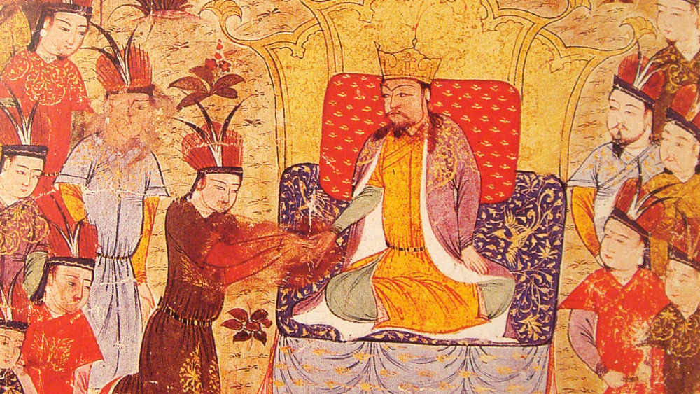 painting of genghis khan coronation 