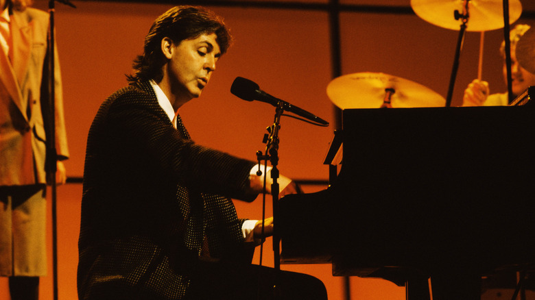 Paul McCartney at a piano