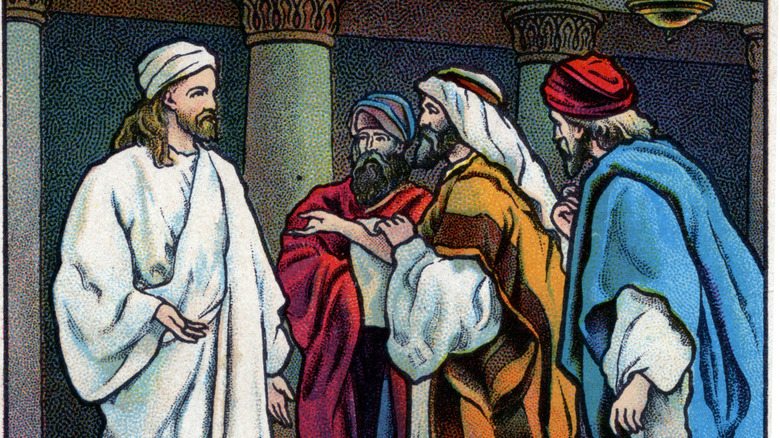 Jesus argues with the Pharisees