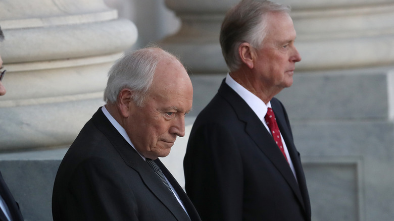 Dick Cheney and Dan Quayle at state funeral