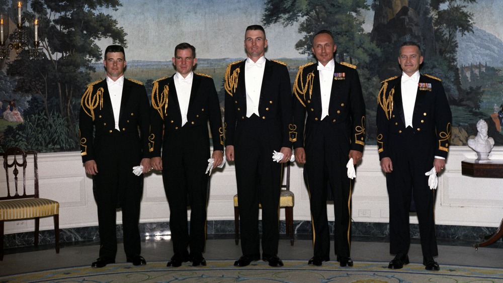 White House social aides standing