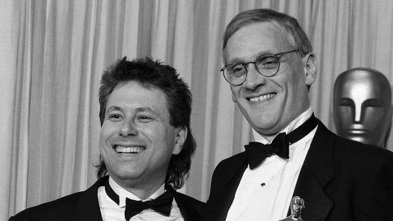 Alan Menken and Howard Ashman with their Oscars