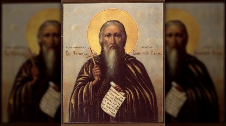 Icon painting of St. Joannicius