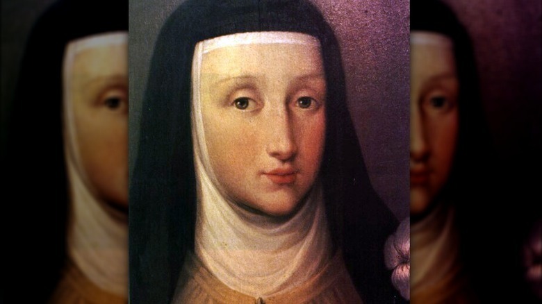 Painting of St. Teresa Margaret Redi black wimple