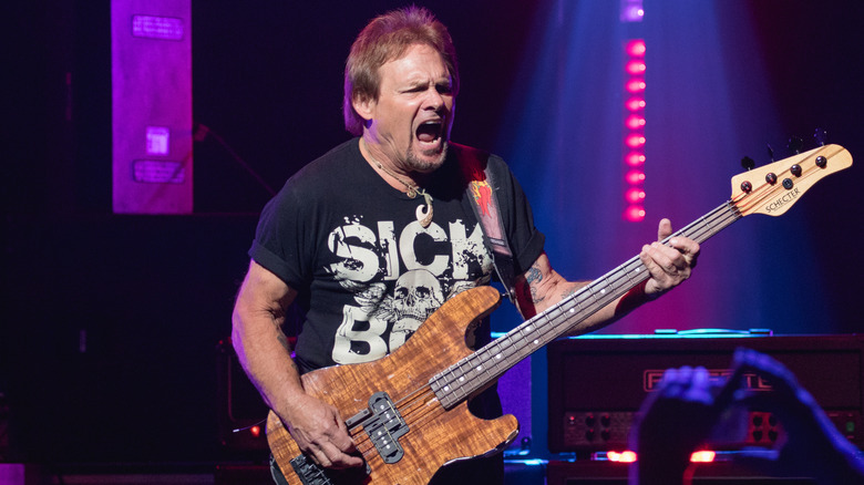 Michael Anthony playing bass